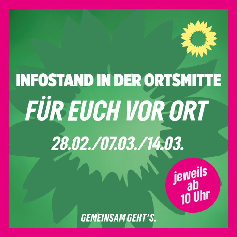 Infostand in der Ortsmitte